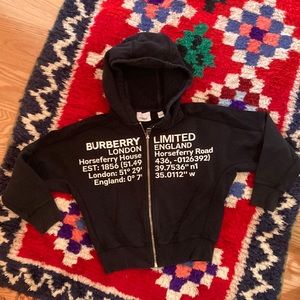 Burberry kids zip hoodie sz 8yrs old
